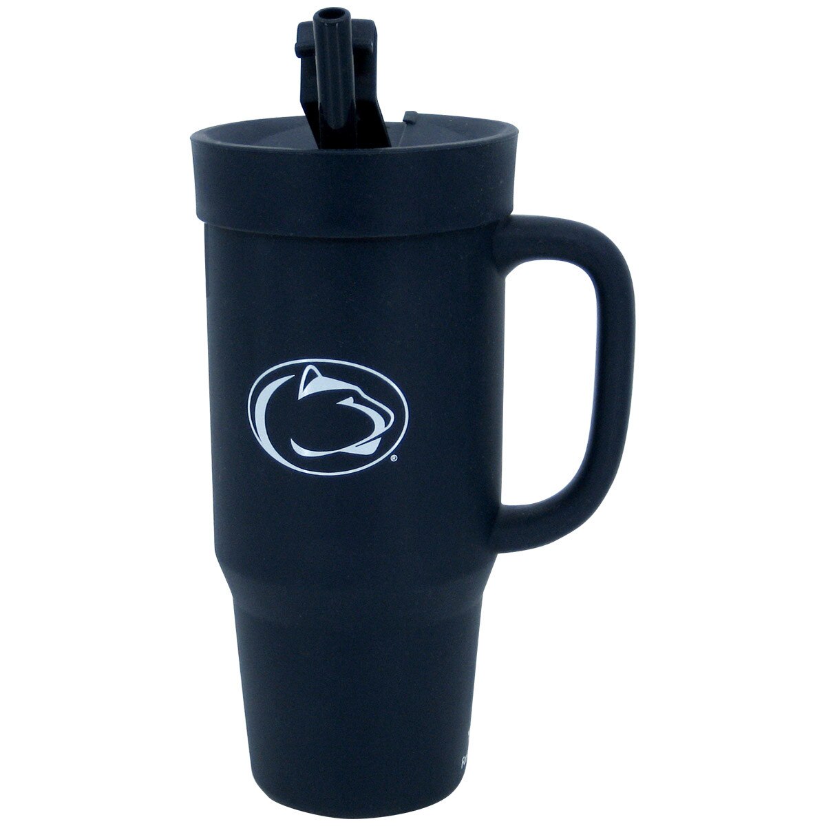 navy 32oz silicone tumbler with Penn State Athletic Logo